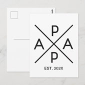 PAPAモノグラムデザイン ポストカード (正面/裏面)
