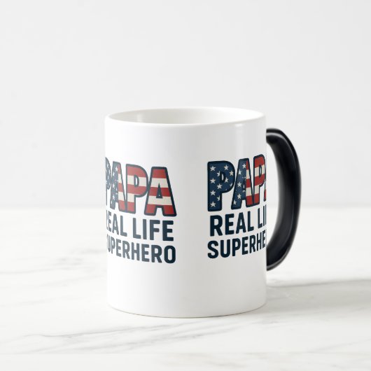 PAPAライフ実在ス・スーパーヒーロー モーフィングマグカップ (正面右)