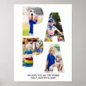 PAPAレター切り出しフォトコラージュ孫の名前 ポスター (正面)