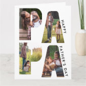 PAPAレター切り出しフォトコラージュ父の日 カード (正面)