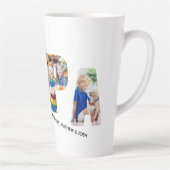 PAPAレター切り出し4フォトコラージュパーソナライズされた カフェラテマグ (右)