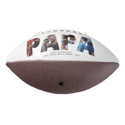PAPA写真モダンコラージシックなハッピー父の日 アメリカンフットボール (回転270)