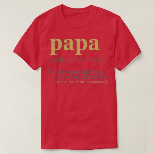 Papa定義 Tシャツ (デザイン正面)