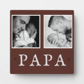 PAPA 2素朴写パーソナライズされた真斑 フォトプラーク (正面)