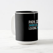 Papa 2021妊娠告知の読み込み ツートーンマグカップ (正面左)