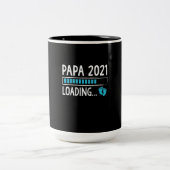 Papa 2021妊娠告知の読み込み ツートーンマグカップ (中央)