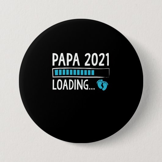 Papa 2021妊娠告知の読み込み 缶バッジ (正面)