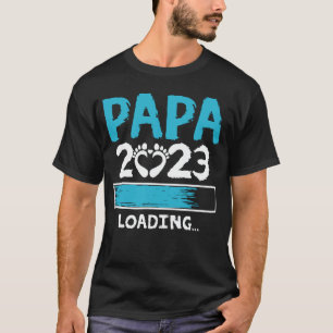 Papa 2023妊娠発表を読み込む新しい父 tシャツ