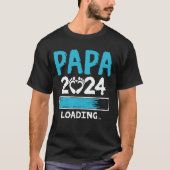 Papa 2024妊娠発表を読み込む新しい父 tシャツ (正面)