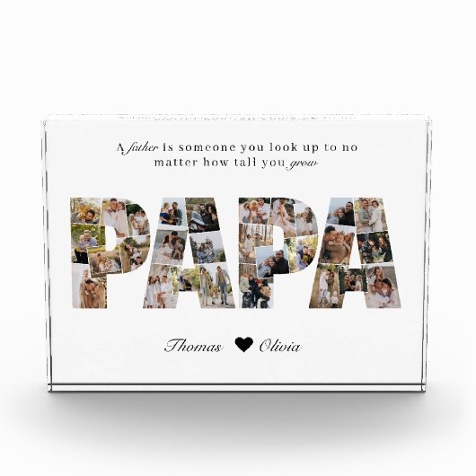 Papa 28 Photo Collage Keepsake for Photo Collageパパ フォトブロック (正面)