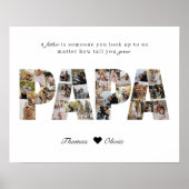 Papa 28 Photo Collage Keepsake for Photo Collageパパ ポスター (正面)