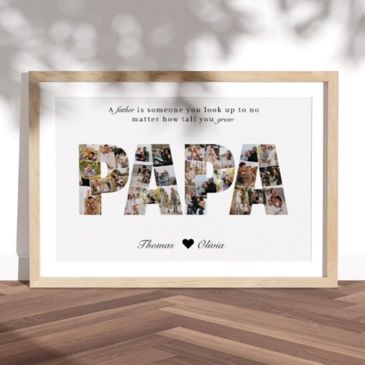 Papa 28 Photo Collage Keepsake for Photo Collageパパ ポスター