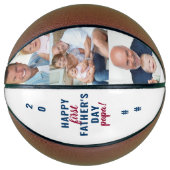 Papa 3写真ファースト・ファーザー日編集可能な年 バスケットボール (正面)