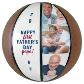 Papa 3写真ファースト・ファーザー日編集可能な年 バスケットボール (縦)
