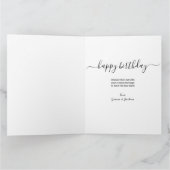 Papa 7フォトコラージングブルーパーソナライズされた誕生日 カード (内部)