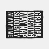 Papa Art For Grandpa From Grandkids Father's Day P フリースブランケット (正面(横))