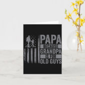 Papa Art For Grandpa Men From Grandkids Granddaugh カード (黄色い花)