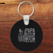 Papa Art For Grandpa Men From Grandkids Granddaugh キーホルダー (正面)