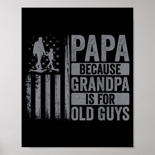 Papa Art For Grandpa Men From Grandkids Granddaugh ポスター (正面)