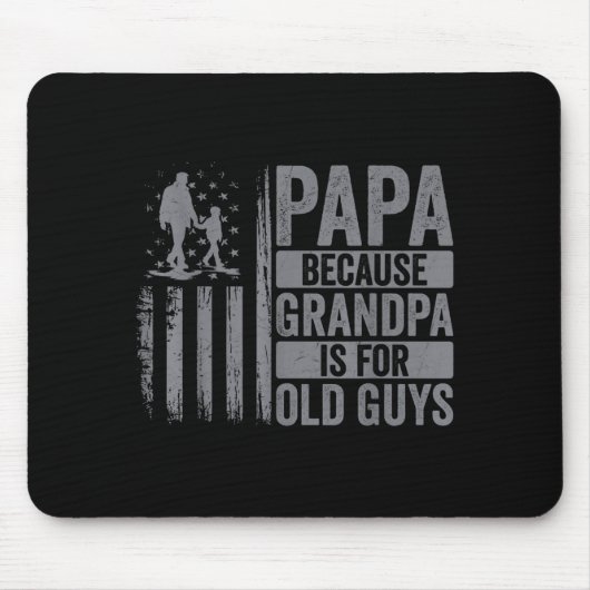 Papa Art For Grandpa Men From Grandkids Granddaugh マウスパッド (正面)