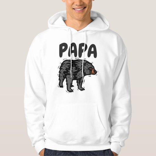 PAPA BEARパパTシャツとフード付 パーカ (正面)