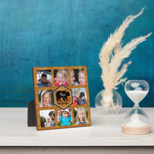 Papa Bearフォトコラージュフェイクウッド フォトプラーク (インサイチュ)