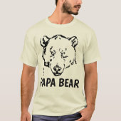 PAPA BEAR、おもしろいパパ用Tシャツ Tシャツ (正面)