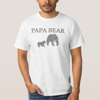 "Papa Bear" Bear Fishing with Cub T-Shirt Tシャツ