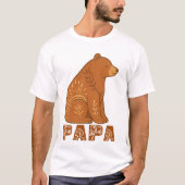 Papa Bear Classic Boho T-Shirt Tシャツ (正面)