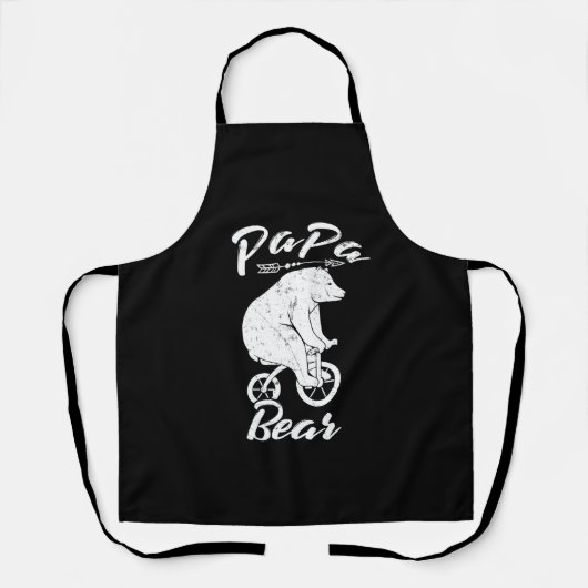 Papa Bear Cool Design エプロン (正面)