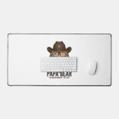 Papa Bear Cowboy Bear Patriotic Vintage Vector Des デスクマット (キーボード&マウス)