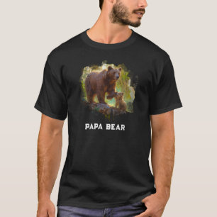 *~* PAPA BEAR CUB父の日の贈り物AP86アート Tシャツ
