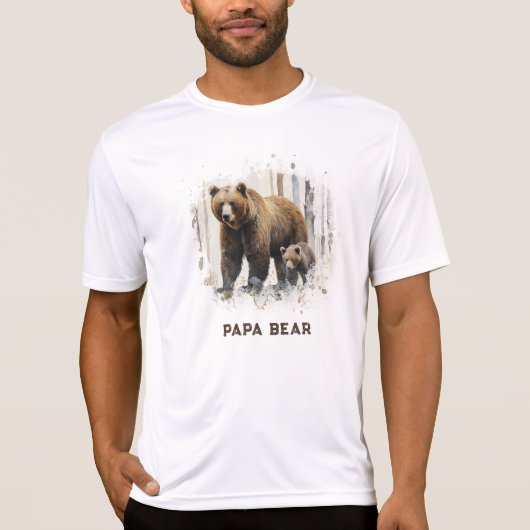 *~* PAPA BEAR CUBS父アートの日の贈り物AP86 Tシャツ (正面)