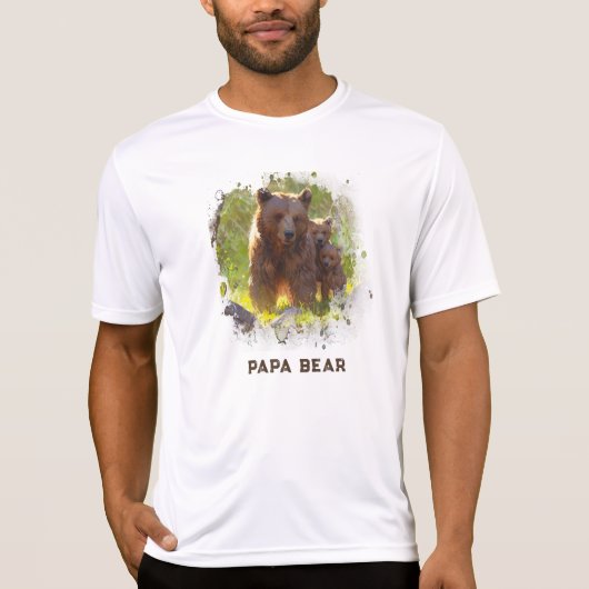 *~* PAPA BEAR CUBS Father's Day Gift AP86 アート Tシャツ (正面)