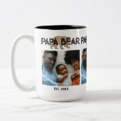 Papa Bear Father Year Established Photo ツートーンマグカップ (左)