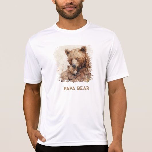 *~* PAPA BEAR Father's Day Gift Cub Art AP86 Tシャツ (正面)