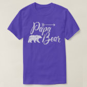 Papa Bear Father's Day Zip  Tシャツ (デザイン正面)