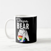 Papa Bear Gay Pride Rainbow Flag Lgbt Dad Camping  コーヒーマグカップ (左)