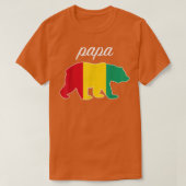Papa Bear Guinea Flag Guinean Roots  Tシャツ (デザイン正面)