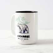 Papa Bear Mug – 父ユニークの日の贈り物,カスタムD ツートーンマグカップ (正面左)