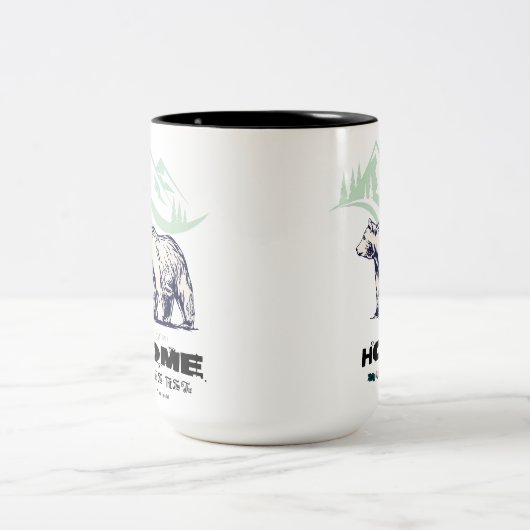 Papa Bear Mug – 父ユニークの日の贈り物，カスタムD ツートーンマグカップ (中央)