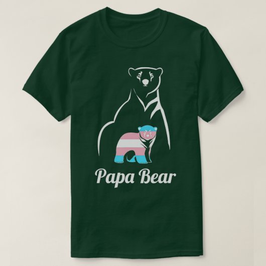 Papa Bear ransgender Dad rans Child LGB rans Pride Tシャツ (デザイン正面)