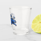 Papa blue Heart Graffiti Schnapsglas Glas ショットグラス (右)