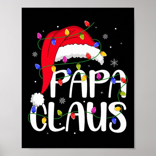 Papa Claus Christmas Family Matching Dad Daddy Xma ポスター (正面)