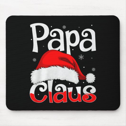 Papa Claus Christmas Family Matching Pajamas Dad D マウスパッド (正面)