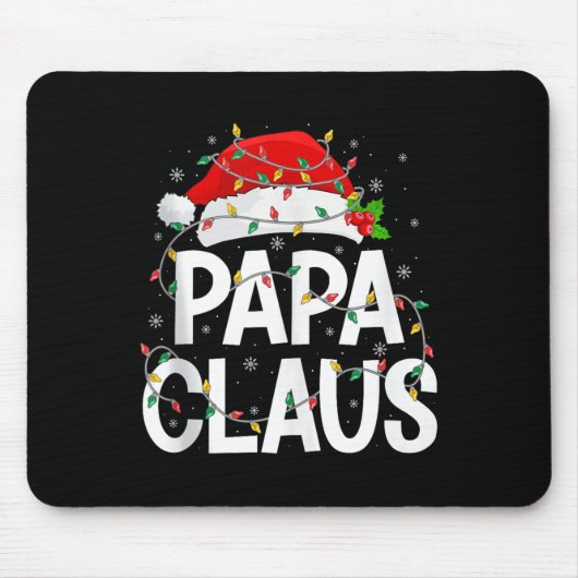 Papa Claus Christmas Lights Matching Family Santa  マウスパッド (正面)