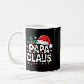 Papa Claus Christmas Lights Santa Family Matching  コーヒーマグカップ (左)