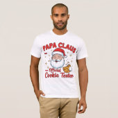 Papa Claus – Official Cookie Tester | Funny Christ Tシャツ (正面フル)