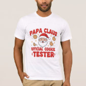 Papa Claus – Official Cookie Tester | Funny Christ Tシャツ (正面)