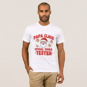 Papa Claus – Official Cookie Tester | Funny Christ Tシャツ (正面フル)